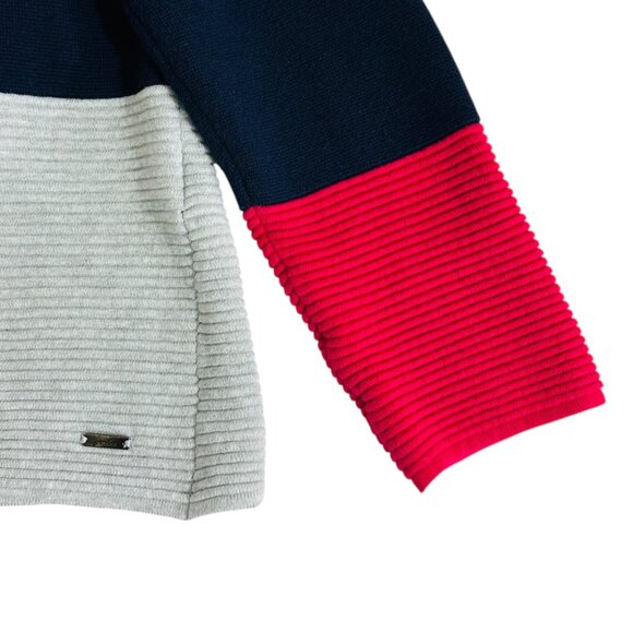 Joules Women's Size 14 Valencia Colorblock Pullover Navy Gray Pink Sweater - Picture 5 of 7